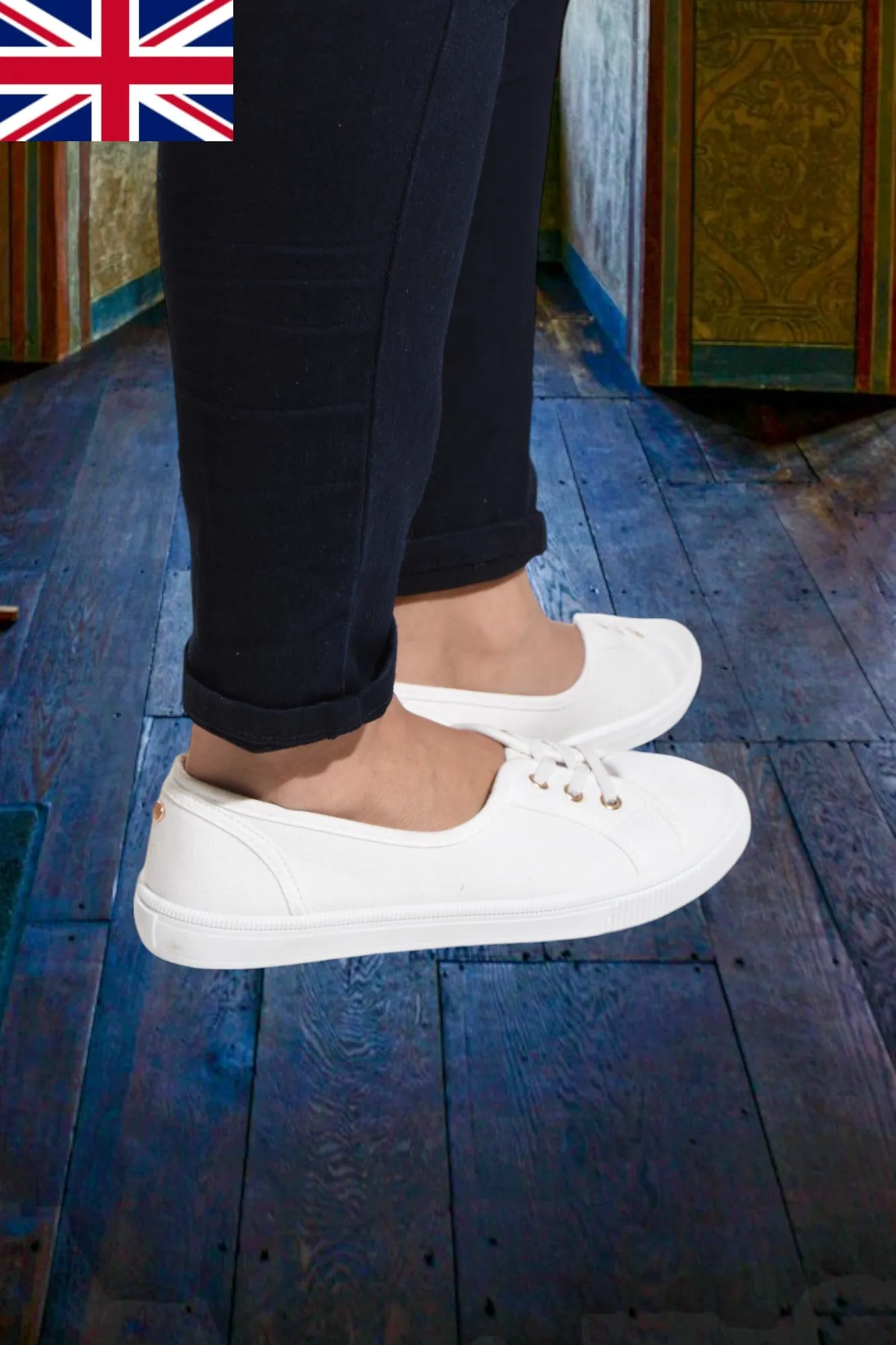 White Canvas Lace Sneaker