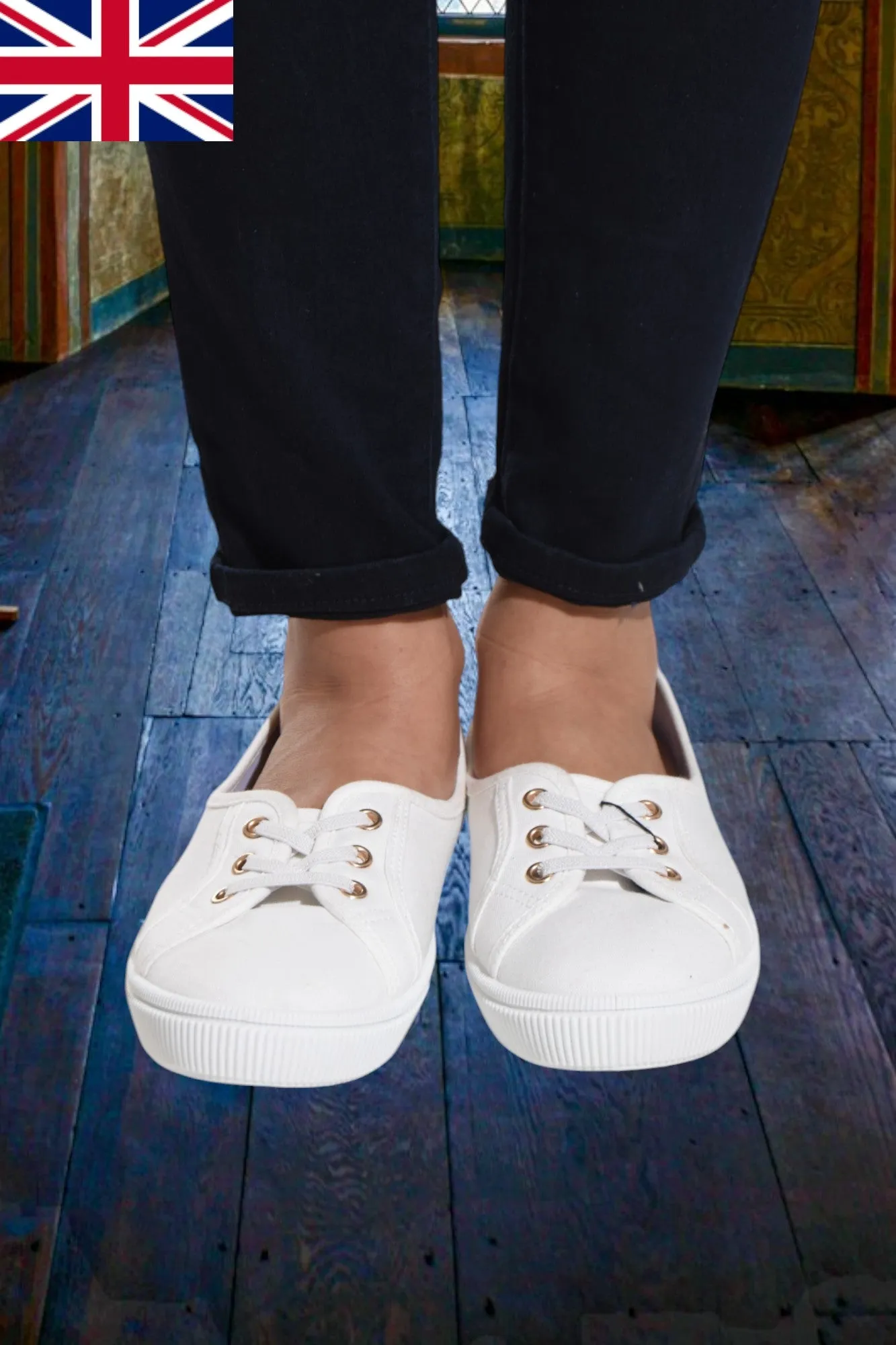 White Canvas Lace Sneaker