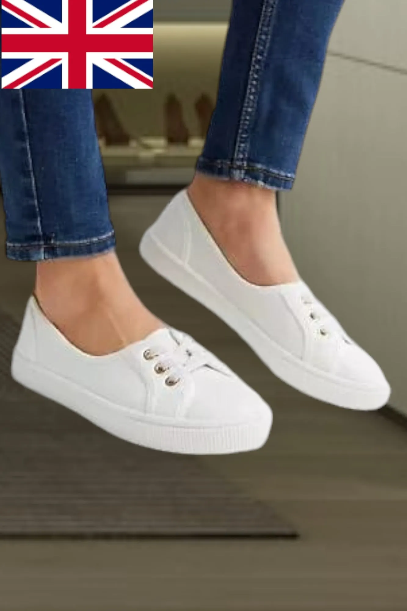 White Canvas Lace Sneaker